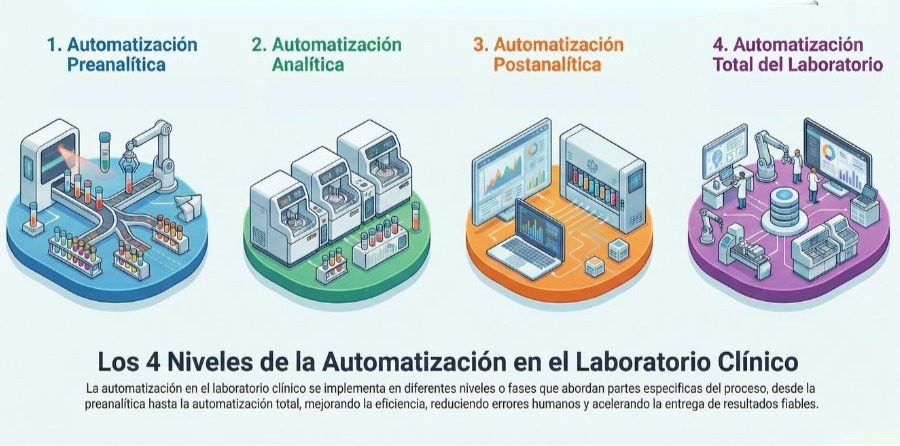 tipos de automatización en el laboratorio clínico